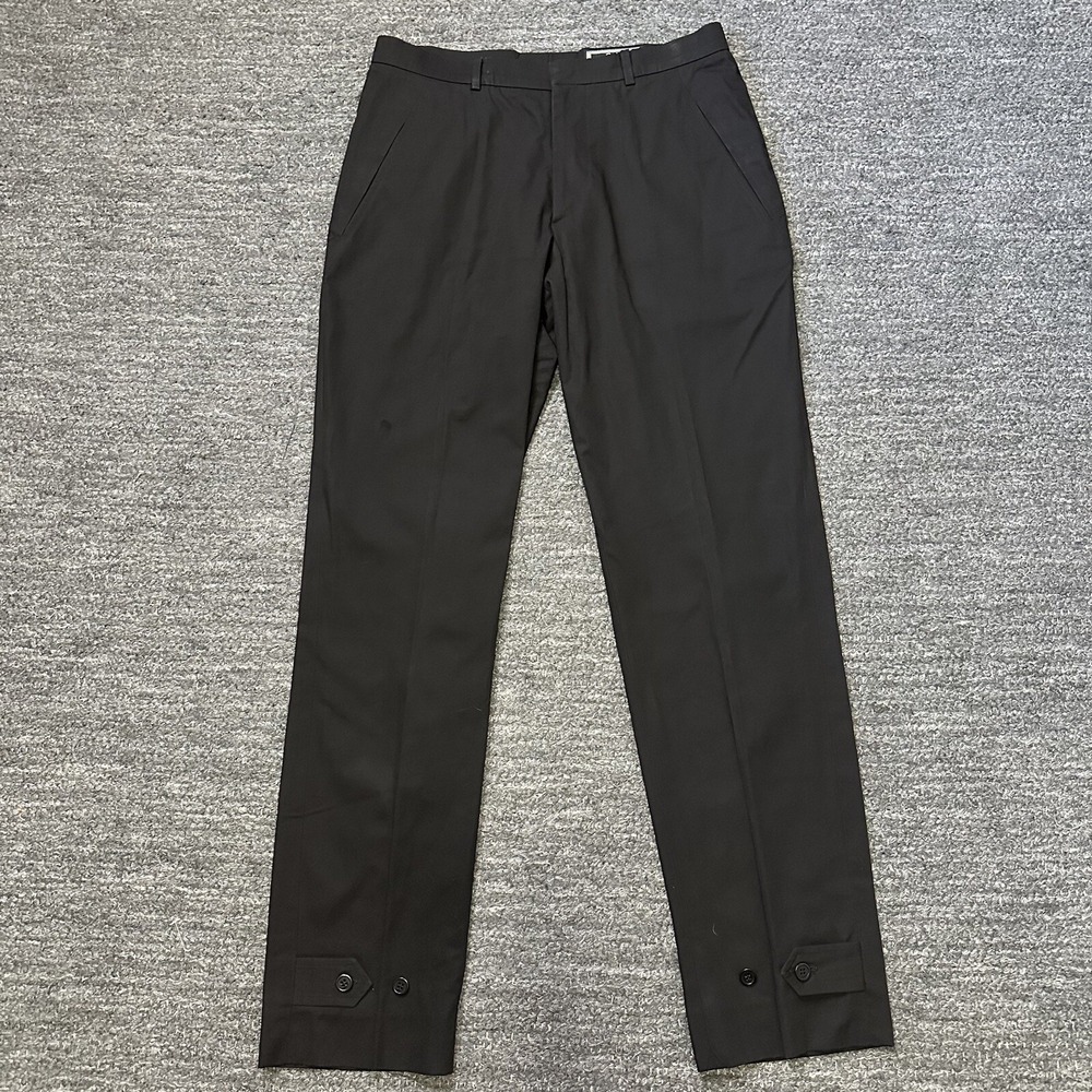 Gianni Versace Pants Women 29 Black Chinos Straight Leg Mid Rise Pockets Classic